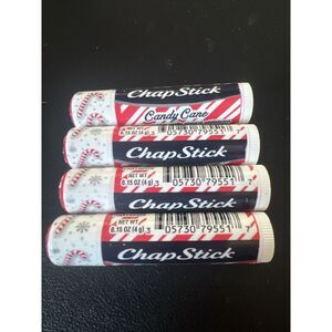 (4) ChapStick New Limited Edition Candy‎ Cane Seasonal 0.15 Oz/4g